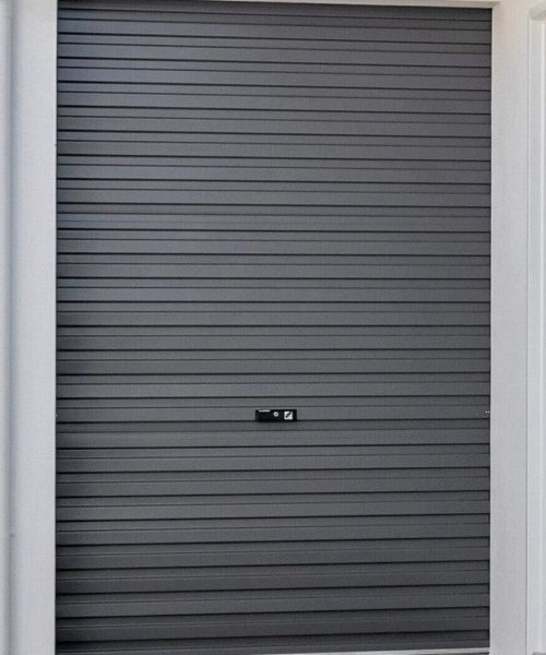 roller door with garage door opener installed in Basalt colour